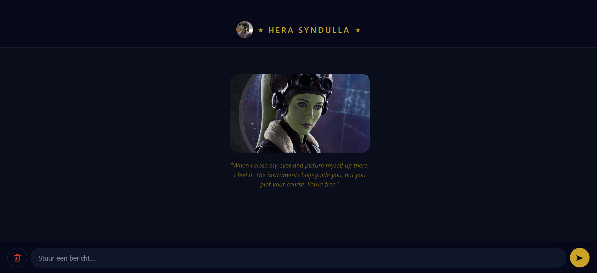 Hera chatbot interface